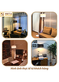 Đèn Cây Đứng HUTA KC2 Thân Cong, Trang Trí Phòng Khách Phòng Ngủ, Sofa, Góc Tường, Cao Cấp Sang Trọng, Đèn Vàng Bóng Led Tiết Kiệm Điện