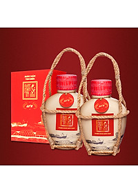 Đặc Sản Phan Thiết - Combo 2 Bình Gốm Nước Mắm Tôm Biển 60N