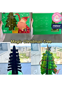 Cây thông Noel Mini để bàn phủ tuyết tự nở thần kỳ - Mideer Magic Christmas Tree - Quà Giáng sinh 2022 cho bé