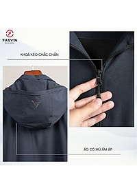 Bộ quần áo gió nam 2 lớp có mũ FASVIN BC24639.HN vải thể thao cao cấp lót vải thun hàng chính hãng