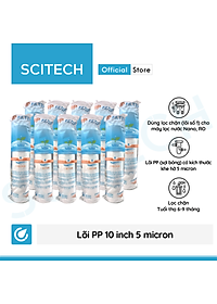 Combo 10 lõi lọc nước số 1 PP 10 inch 5 micron dùng trong máy lọc nước Nano/UF/RO, bộ lọc thô - Hàng chính hãng