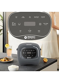Nồi Cơm Điện Sứ Dưỡng Sinh Mishio MK365 lòng sứ nguyên chất 0.8L không chứa chất chống dính - Hàng chính hãng