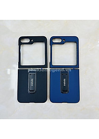 Ốp cho Samsung Galaxy Z Flip 5 lưng da chính hãng X-Level Utmost Plain có chân chống - Hàng nhập khẩu