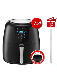 Nồi Chiên Không Dầu Điện Tử Lock&Lock EJF296BLK (7.2 Lít) - Hàng Chính Hãng - Kèm Chảo Nướng Và Ống Hút Thẳng Inox