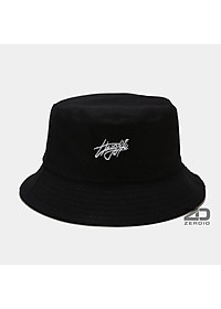 Nón vành tròn, Mũ bucket nam nữ tai bèo Hàn Quốc 2 mặt họa tiết chữ ký vải cotton cao cấp