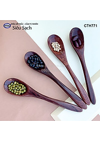 Muỗng Thìa cho bé gỗ Trắc/Cẩm (15cm) decor, xúc gia vị, ăn uống siêu sạch - CTH771 - HAHANCO