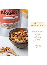 Granola ăn kiêng yến mạch 5 loại hạt DK Harvest - Vị truyền thống, Hỗ trợ giảm cân, Ăn kiêng, Eatclean, Tạp gym - Túi 500g