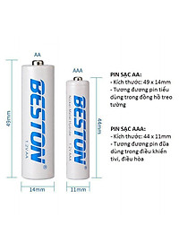 Bộ Sạc Pin AA, AAA Beston C9009 Tự ngắt khi đầy Sạc Nhanh Có Đèn báo đầy độc lập từng pin, pin sạc chính hãng