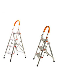 Thang nhôm 3 - 4 - 5 - 6 bậc xếp gọn - chữ A -  bản to - tay vịn -  cao cấp chính hãng -  thang gia đình đa năng gấp gọn