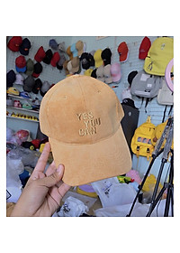 Mũ lưỡi trai Yes you can nhung tăm xịn xò- kiểu dáng trẻ trung