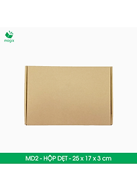 MD2 - 25x17x3 cm - 100 Thùng hộp carton trơn đóng hàng