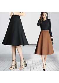 Chân váy xòe midi New Design thiết kế phom chuẩn thanh lịch chất liệu vải nhập tốt CV0034