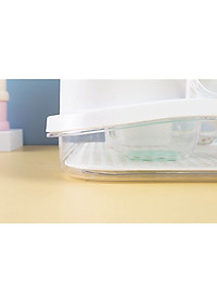 Khay úp bình sữa có nắp đậy màu trắng Kích thước: 31*29.5*22cm