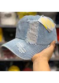 Mũ lưỡi trai jean rách bụi cá tính, phong cách thời trang mới - Hạnh Dương