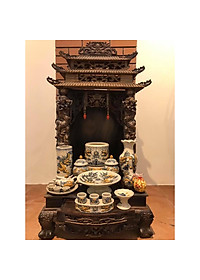 Set Đồ Thờ Thần Tài Men Rạn Nổi Đại Cát Bát Tràng