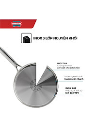 Chảo Inox 3 lớp Ultra Titanium Sunhouse STIM - Dùng cho mọi loại bếp - Hàng chính hãng