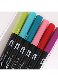 Bút Cọ 2 Đầu ABT Tombow Bộ 6 Cây