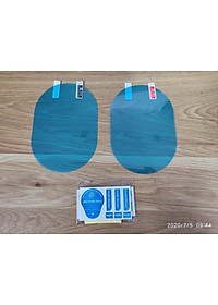 Cặp 2 miếng dán chống bám nước mưa trên kính hậu xe ô tô - hình bầu dục