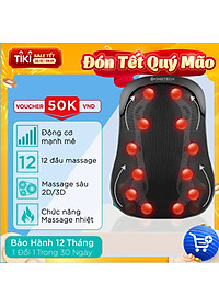 Đệm Ghế Massage Lưng Cao Cấp KingTech KC-300 – Máy Mát Xa Chế Độ 3D, 12 Bóng Chuyên Sâu, – Kết Hợp Tính Năng Nhiệt Hồng Ngoại – Hàng Chính Hãng