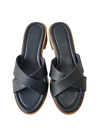 Dép Cao Gót Nữ BIGGBEN Da Bò Cao 4 Phân DCG71