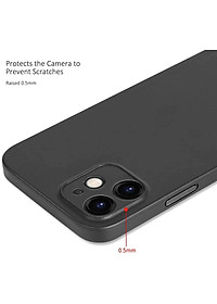 Ốp lưng nhám cho iPhone 12 (6.1 inch) siêu mỏng 0.3mm hiệu Memumi ( có gờ bảo vệ camera, mỏng 0.3mm, chống trầy, chống bụi) - Hàng nhập khẩu