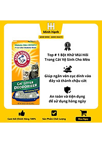 Bột Baking Soda Khử Mùi Hôi Trong Mọi Loại Cát Vệ Sinh Cho Mèo Chính Hãng Nhập Khẩu Từ Mỹ Arm & Hammer Cat Litter Deodorizer (Hộp 567 gram), Trộn…