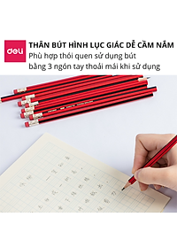 Bút Chì Lục Giác 2B HB Deli - Bút Chì Gỗ Thi Trắc Nghiệm Ruột Đậm Bút Chì Học Sinh Cấp 1 Tập Viết Chì Vẽ Phác Thảo