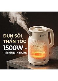 Ấm thuỷ giữ nhiệt 1.7 Lít Mishio MK385 inox 304 - hàng chính hãng
