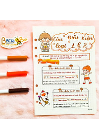 Sách-Combo 3 sổ Takenote Văn Toán Anh Lớp 6 tổng hợp kiến thức, sổ tay ghi chú lò xo xoắn trang trí sticker dễ thương