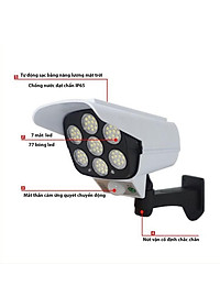 Đèn năng lượng mặt trời mô hình camera chống nước