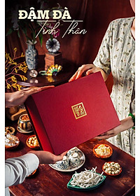 Đặc Sản Phan Thiết - Set 1 Giỏ Quà Đậm Đà Tình Thân Nước Mắm Tôm Biển Bình Gốm Đỏ 60N Và Cá Cơm Ruột Đỏ Bình Gốm Vàng 60N