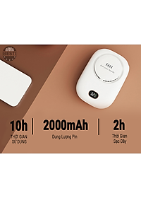 Quạt Mini Tích Điện Đeo Cổ Thời Trang Besti Y01,  3 Tốc Độ Gió Siêu Mát, Chạy Siêu Êm, Dung Lượng Pin 2000mAh, Phù Hợp Khi Chạy Bộ, Đi Du Lịch , Văn Phòng, Đi Chơi- Hàng Chính Hãng