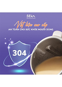 Máy làm sữa hạt mini, Máy xay sữa hạt đa năng SEKA SK320 600ml công suất 600W 5 chức năng bảo hành 12 tháng - Hàng chính hãng
