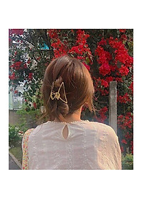 Kẹp tóc sau kim loại đơn giản trang trí tóc phong cách Vintage