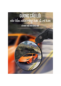 Gương Kính Chiếu Hậu Xe Đạp GXD-ML03 cho xe đạp có lỗ tay cầm phi 18-22mm xoay 360 Độ giúp quan sát phía sau xe đạp  (Mặt Gương Cầu Lồi) - Mai Lee
