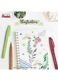 Bút viết thư pháp Pentel SES15C 12 màu cơ bản