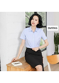 Áo Sơ Mi Nữ Ngắn Tay Màu Trơn Thời Trang Công Sở Thanh Lịch PONIVA Chất Liệu Mềm Mại Thấm Hút Mồ Hôi Tốt