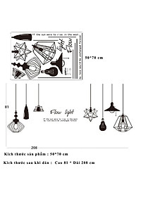Decal dán tường đèn trang trí ZOOYOO DLX5206