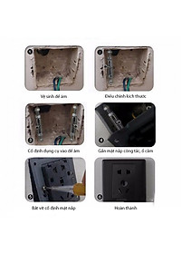 Bộ 5 vít sửa chữa đế âm chữ nhật ổ điện, công tắc vỡ đơn giản