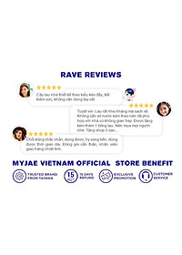 Bộ Lau Nhà MyJae Đài Loan Sợi Fiber Xoay 360 Độ Thông Minh 125cm