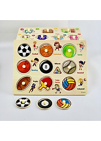 Set 5 bảng ghép hình có núm _ đồ chơi giáo dục MK02