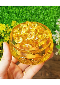 Combo Bát Tụ Bảo size 8cm kèm 100 thỏi vàng size 1.5cm