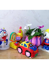 Bộ tô tượng cho bé 10 con gồm hộp, khay, màu, cọ vẽ