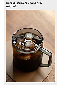 Ly thủy tinh uống trà cà phê 360ml CAFE DE KONA