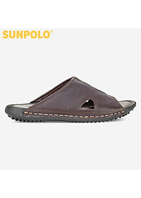 Dép Nam Quai Ngang Da Bò SUNPOLO SUD12