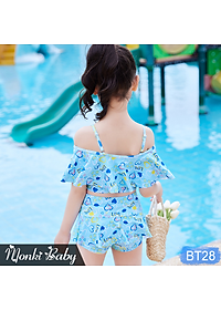 Đồ bơi 2 mảnh bé gái loại đẹp, bộ bikini cao cấp cho trẻ em nữ dễ thương, áo tắm công chúa mẫu mới, chất thun bơi lạnh Lycra đẹp | BT28