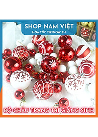 Bộ Quả Châu Nhiều Kiểu Dáng Trang Trí Giáng Sinh Cao Cấp