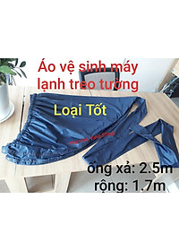 (tặng dây sỏ) Túi trùm vệ sinh máy lạnh treo tường – Áo bọc hứng nước rửa điều hòa giá sốc – Xanh đen