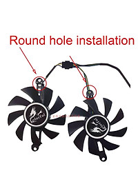 Set 2 Quạt Tản Nhiệt 75mm Cho Card Đồ Họa Gtx 1050ti-4gd5 V2 Gtx960 Gtx950 Gtx 1060-6gd5 Thẻ Videos