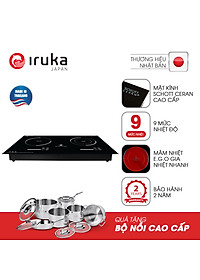 Bếp đôi hồng ngoại và điện từ cao cấp Thái Lan Iruka I20 - Hàng chính hãng